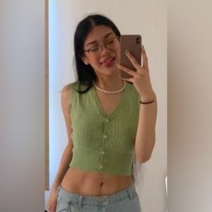 Green Bottom Up Crop Top!